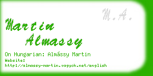 martin almassy business card